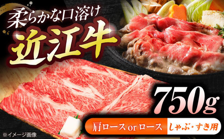 近江牛ロース・肩ロース（すきしゃぶ）750g  栗東市 / 有限会社 岡山[BIBE091]