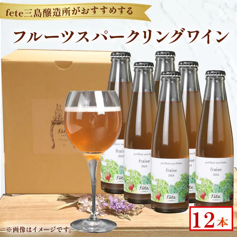フルーツスパークリングワイン fete三島醸造所おまかせ 計12本 フルーツ ワイン 酒 贈答 おすすめ 父の日 母の日 お祝い ギフト プレゼント パーティー 湧水 富士山 三島市 静岡県