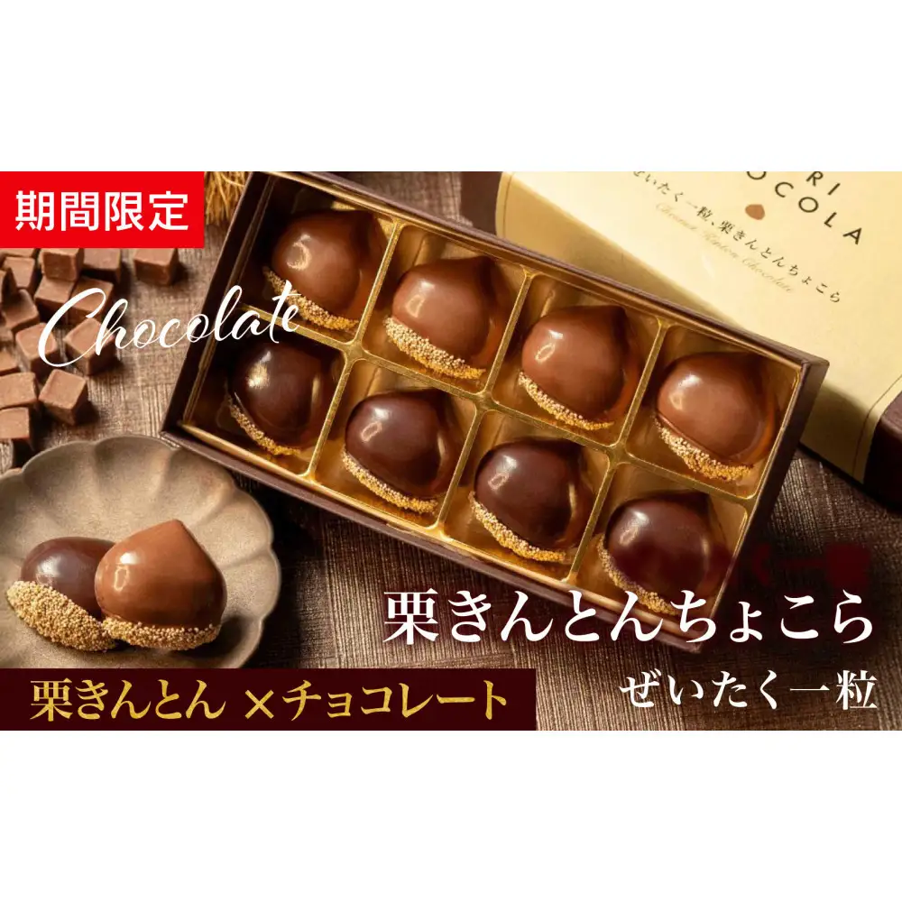 栗りん 【11月上旬から順次発送】まるで栗のような贅沢チョコレート「 ぜいたく一粒 栗きんとんちょこら 」栗きんとん × チョコレート プレゼント スイーツ ギフト 栗きんとん チョコ 送料無料 お取り寄せ 和栗スイーツ 和栗