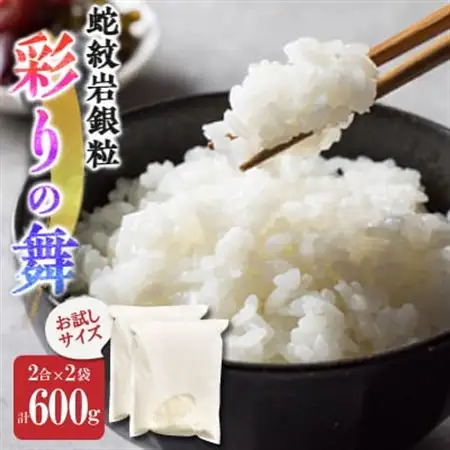 お試し!令和8年産〈先行受付〉9月より順次発送【蛇紋岩銀粒　彩りの舞】計600g(2合×2袋)【1699934】