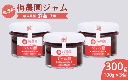 梅農園ジャム 100g×3個 ｜ 梅ジャム 無添加 相馬アグリ