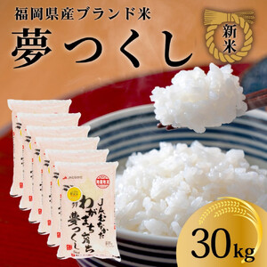 新米！！令和7年産 福岡県産米 夢つくし 合計30kg ( 5kg×6袋 )