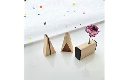 一輪挿し3個＆コースター3枚セット 工芸品 インテリア 
