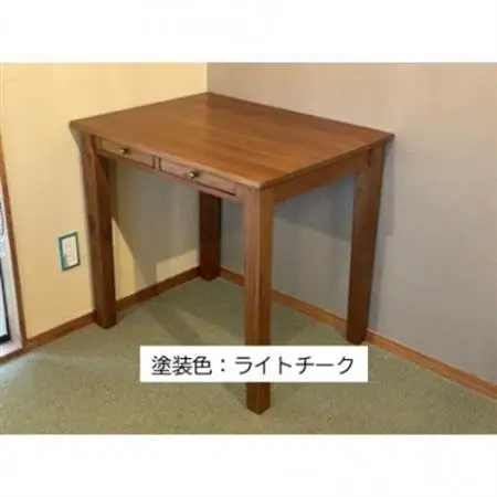 つばきやの学習机W80×D60×H73cm　ライトチーク【1688246】
