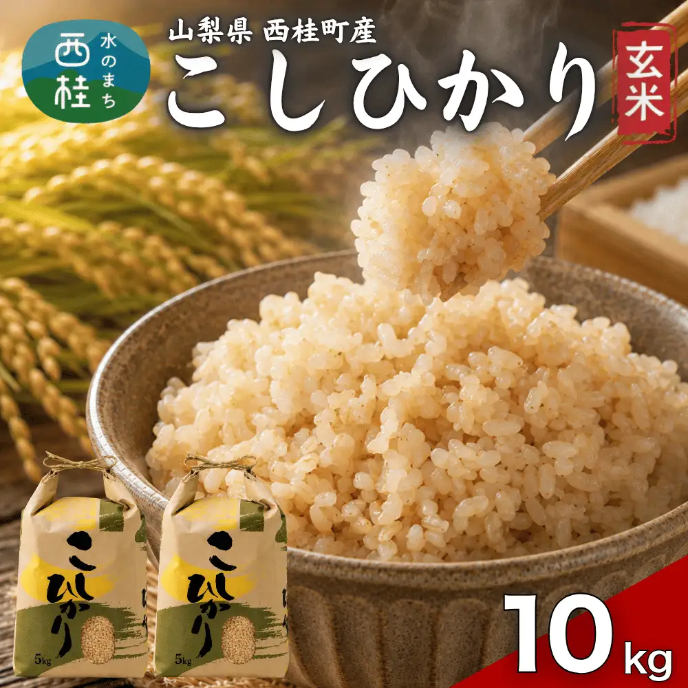 コシヒカリ【玄米】 5キロ 2袋 / 国産 こしひかり  10キロ 令和7年産 米 お米 保存袋 生活必需品 ギフト 贈り物 お歳暮 ふるさと納税 送料無料【n0668-10_gou】