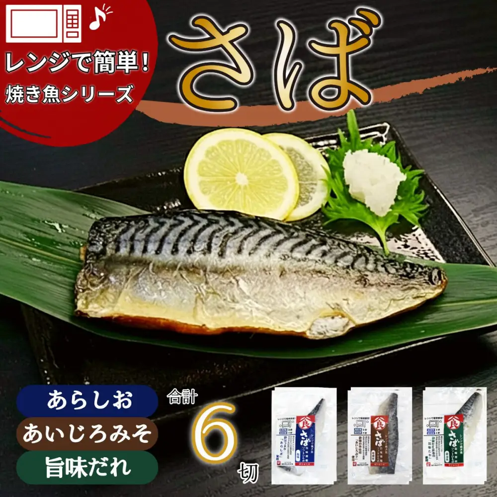 ＜潮宝食品＞さばソフト干物全3種類6切入りギフトセット 【配達不可：離島】