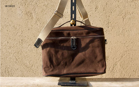 （C/＃58 CHOCO / チョコ）木の庄帆布 POCKET SHOULDER　k-khg-ps01t-