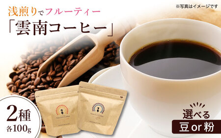 浅煎り 雲南コーヒー 2種 計200g / ピーコックコーヒー スペシャリティコーヒー 珈琲 / 大村市 / サニーサイドファクトリー[ACCK001]