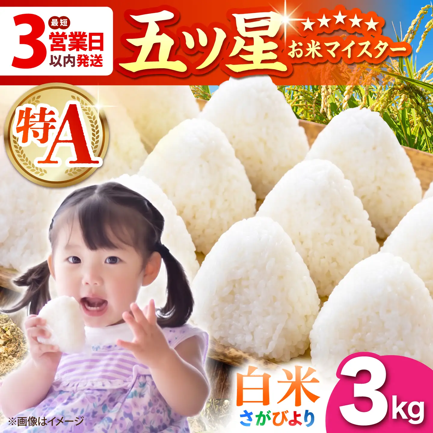 令和7年産 さがびより 白米 3kg（3kg×1袋）特A米 特A評価[HBL087]