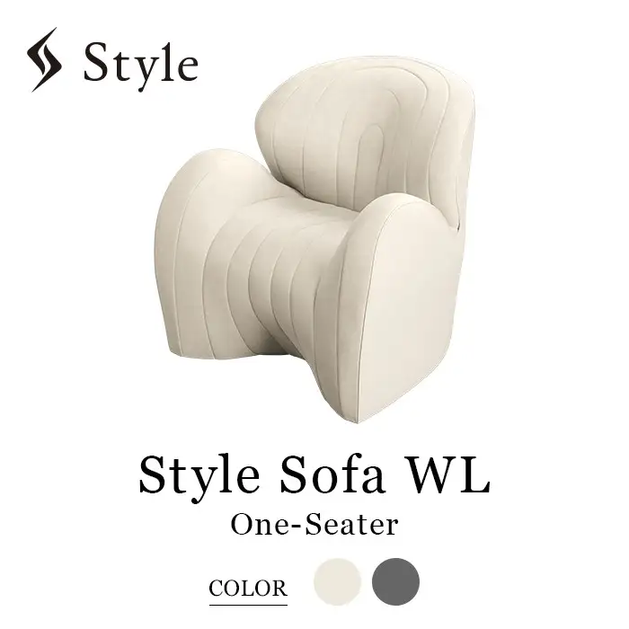 【アイボリー】Style Sofa WL（One-Seater）