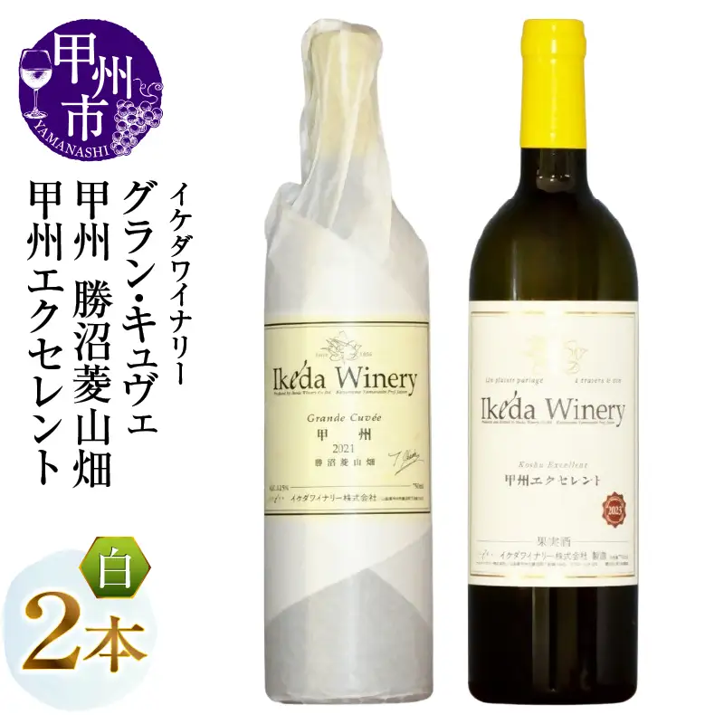 ワイン イケダワイナリー【グラン・キュヴェ 甲州／甲州エクセレント】2本セット（MG）B19-492