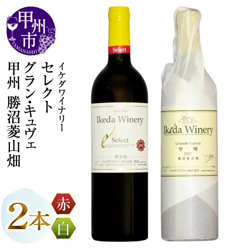ワイン イケダワイナリー【グラン・キュヴェ 甲州／セレクト赤】2本セット（MG）C-490