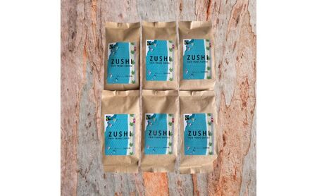 ZUSHI COFFEE / コーヒー / フェアトレード / 150g 粉 6個セット エコバッグ付き 