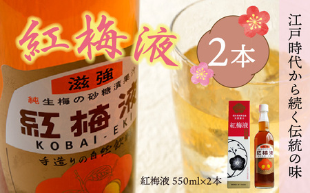 江戸時代から続く伝統の味「紅梅液」 550ml×2本 [B-005013]　昔ながらの 老舗
