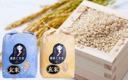 備前乙女米 玄米 2kg×2袋（計約4kg）【2026年10月下旬～2027年9月下旬迄発送予定】／ お米 米 おこめ こめ コメ ご飯 ライス モチモチ 石原果樹園 岡山県 美咲町
