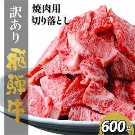 【訳あり】飛騨牛切り落し焼肉用600g【配送不可地域：離島】【1708987】