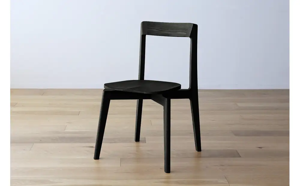 【開梱設置】高野木工 RIALTO CHAIR リアルト チェア オーク(黒塗装) 板座 【10年保証】