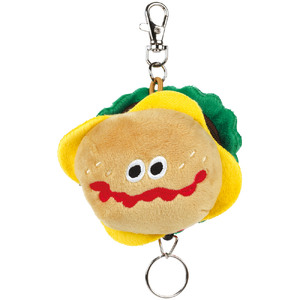 ぬいぐるみ リール付き キーホルダー ZRNK1 バーガーコンクス バーガー BURGER CONX 奈良県奈良市 4-178 683671