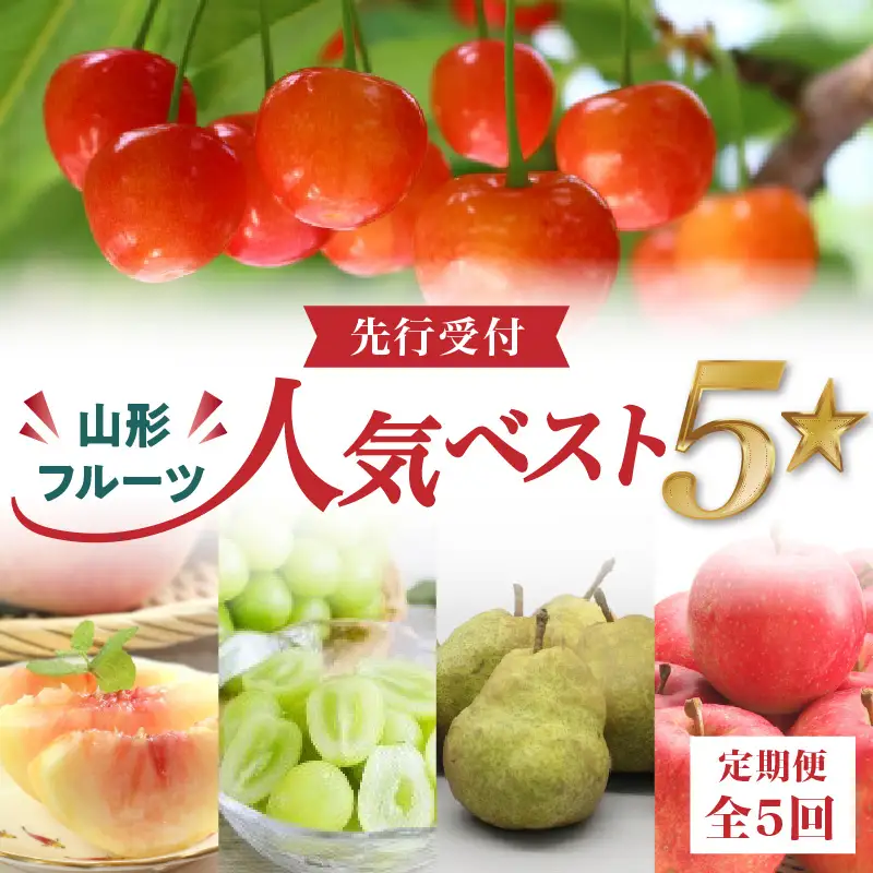 《先行受付》山形フルーツ人気ベスト５★【定期便全5回】 060-T13
