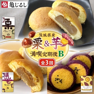 【3ヶ月定期便】亀印製菓 茨城県産栗＆芋満喫定期便B（MP-36）