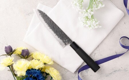【父の日向け】＜名入れなし＞ お父さんへのプレゼントに！ 選べる感謝のメッセージ入 三徳包丁 お父さん向け ／ 包丁 刃物 調理器具 家庭用包丁 九州 熊本県 人吉市