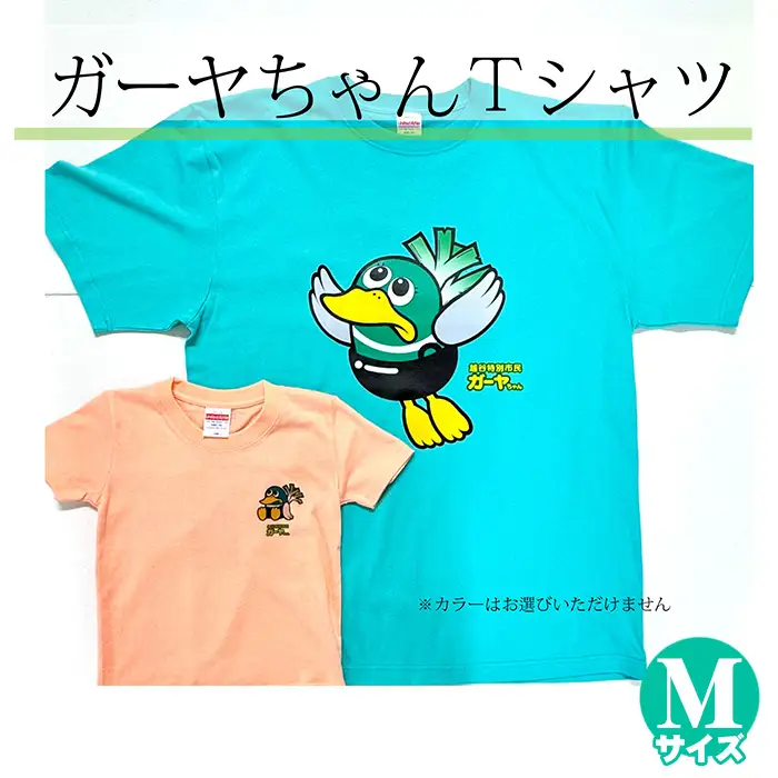 Mサイズ プリントTシャツ（越谷市ご当地キャラクター） | プリントTシャツ 綿Tシャツ キャラクターTシャツ ガーヤちゃん ご当地キャラ ワケあり 在庫活用 エコ商品 SDGs 配慮 カジュアル 普段着 部屋着 ユニセックス 埼玉県 越谷市