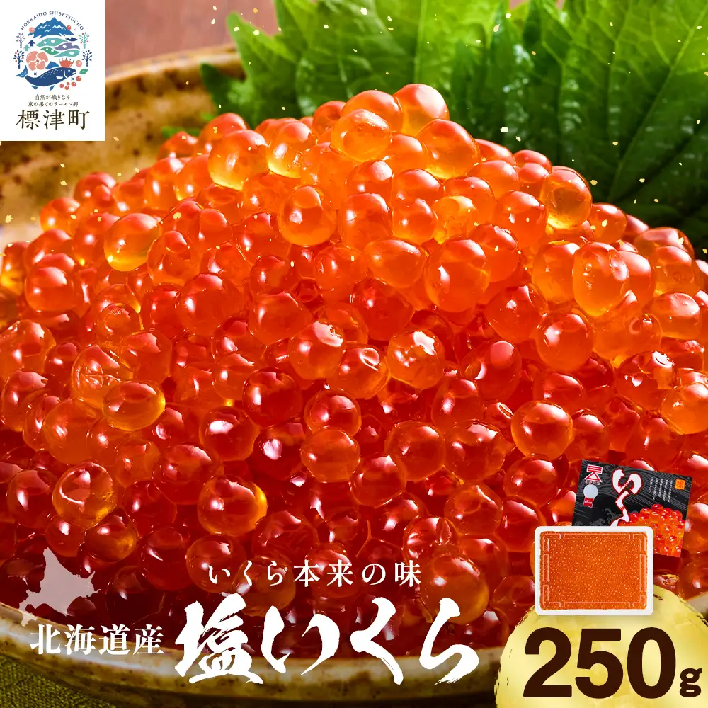 【塩いくら】北海道産塩いくら　250g×1パック イクラ 塩漬け