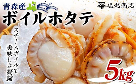青森県産 ボイルホタテ 5kg 【塩越商店】 ホタテ ほたて 帆立 人気 スチーム ボイル ベビーホタテ 貝柱 炊き込みご飯 海鮮 魚介 冷凍 むつ湾 陸奥湾 キャンプ 青森県 平内町 東北 おすすめ  F21J-071