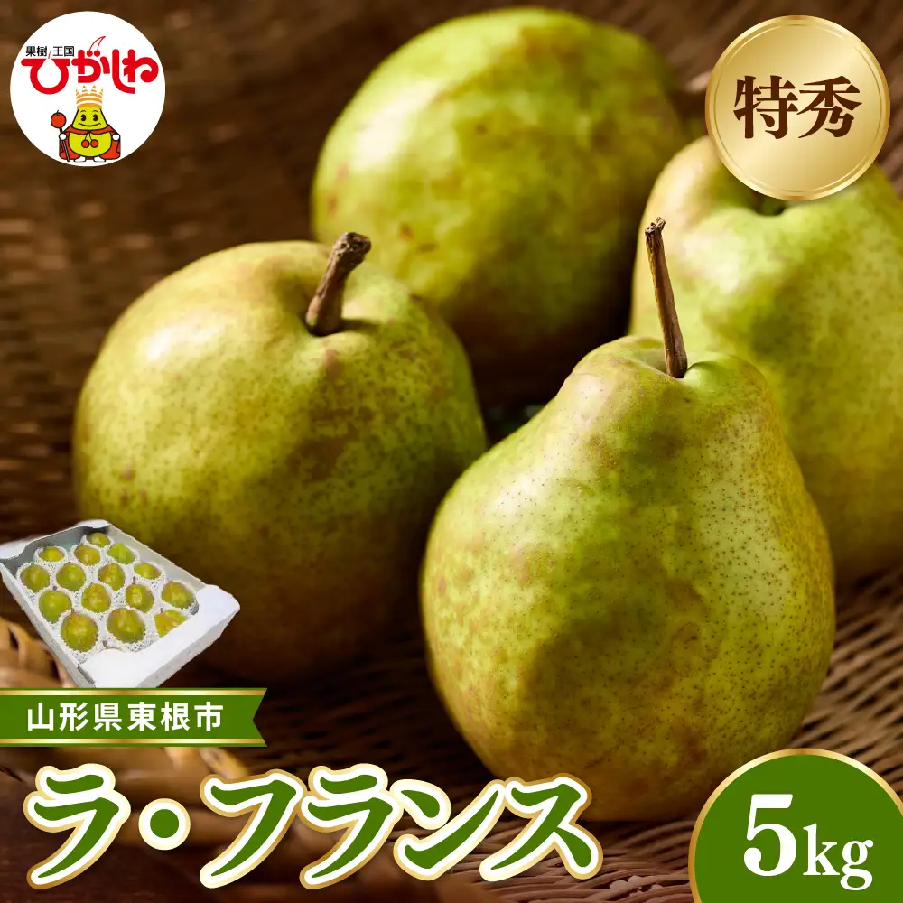 【2026年産】ラ・フランス約5kg(玉数おまかせ)特秀品 ラフランス