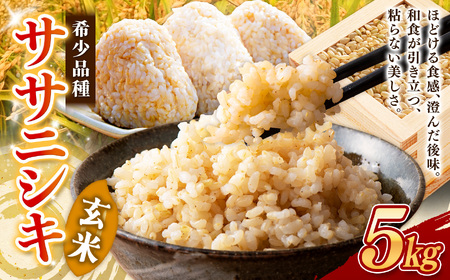 【令和7年産 】自然栽培 ササニシキ 玄米 5kg ≪有機JAS認証転換期間中≫
