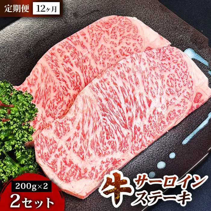 【定期便12ヶ月】仙台牛サーロインステーキ（200g×2枚） 2セット ステーキ