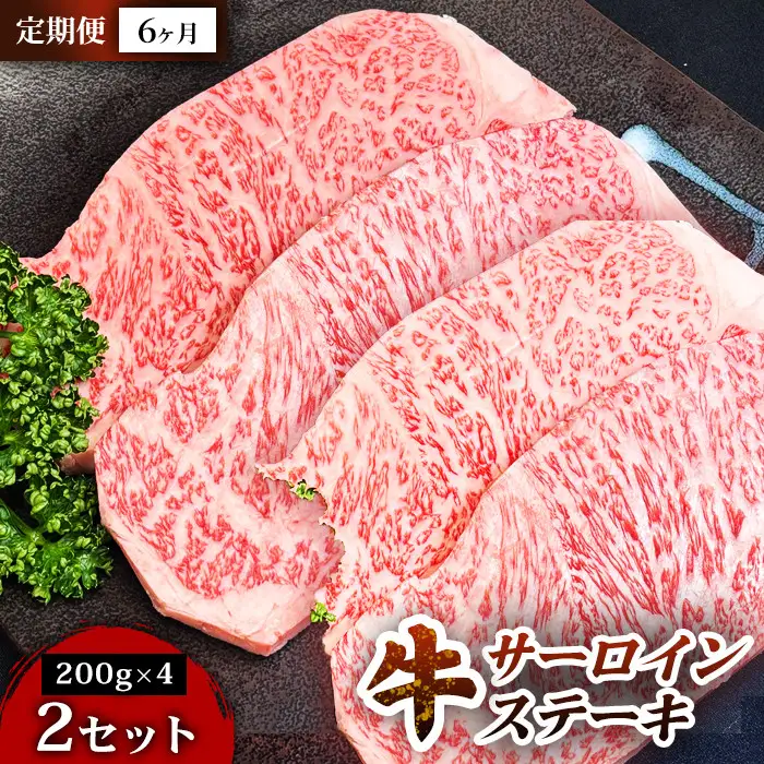 【定期便6ヶ月】仙台牛サーロインステーキ（200g× 4枚） 2セット ステーキ