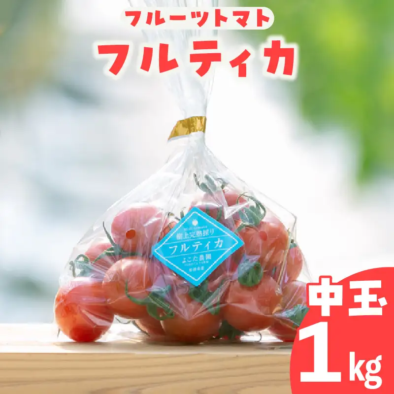 【5月中旬以降発送】フルーツトマト　中玉フルティカ1kg