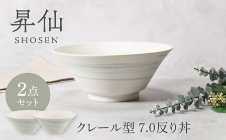 【美濃焼】昇仙 しょうせん クレール型 7.0反り丼 2点セット【カネ定製陶】[MEI230]