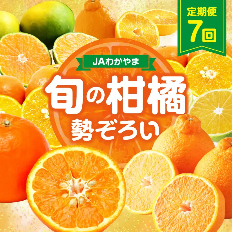 【8070】JAわかやま紀州　柑橘勢ぞろい　セット　7回　定期便