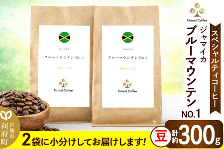 コーヒー ジャマイカ ブルーマウンテンNo.1 （2袋 計約300g） 宮城県利府町（豆）