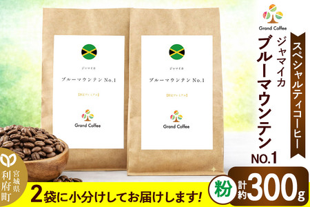 コーヒー ジャマイカ ブルーマウンテンNo.1 （2袋 計約300g） 宮城県利府町（粉）
