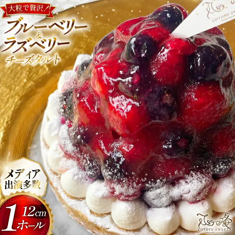 フルーツ ブルーベリー ラズベリー チーズ タルト 1ホール 12cm [心優-Cotoyu Sweets- 長崎県 平戸市 hr42bjo490197]