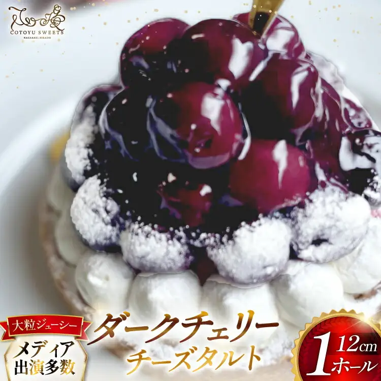 ケーキ タルト 贅沢 ダークチェリー タルト 1ホール 12cm [心優-Cotoyu Sweets- 長崎県 平戸市 hr42bjo490199]