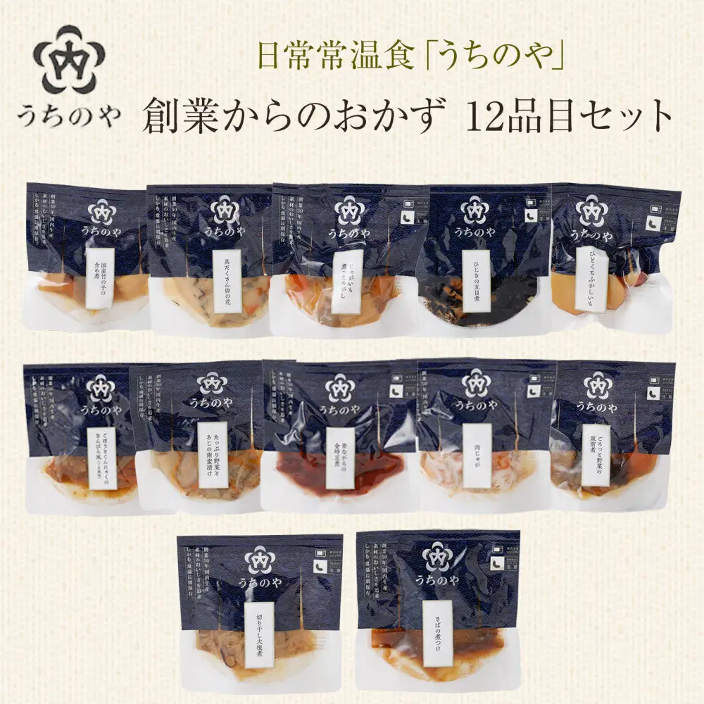 日常常温食「うちのや」 創業からのおかず 12品目セット【おかず】 レトルト