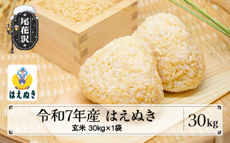 令和7年産 玄米 はえぬき 30kg vi-hagxa30