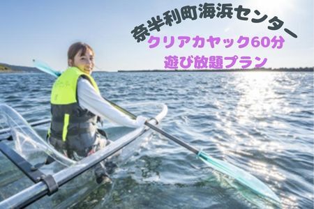 116026　クリアカヤック60分遊び放題プラン利用券 期間限定 春 夏 秋 マリンアクティビティ アウトドア 海遊び 海 カヤック