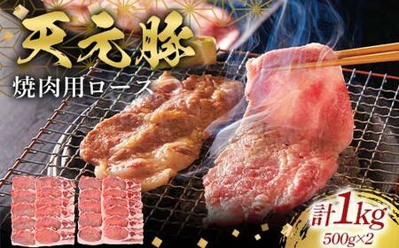 天元豚焼肉用ロース500g×2 F2Y-6592