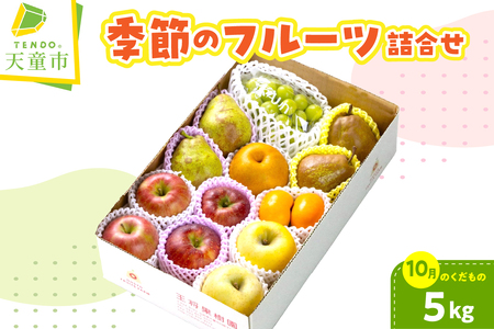 季節 の フルーツ 詰合せ 5kg ( 10月分 ) 果物 山形 08-03-025