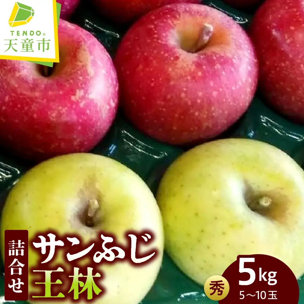 りんご ( 王林 ＆ サンふじ 詰合せ ) 約 5kg フルーツ 果物 山形 08-05-014