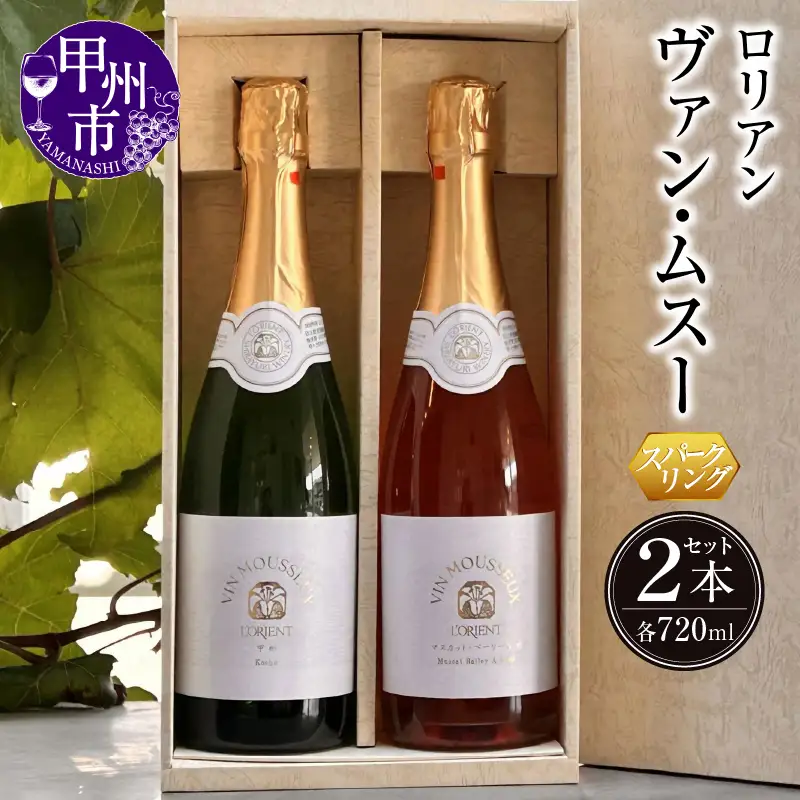 ワイン ロリアン ヴァンムスー（スパークリング）2本セット（白、ロゼ）（LRT）B17-760