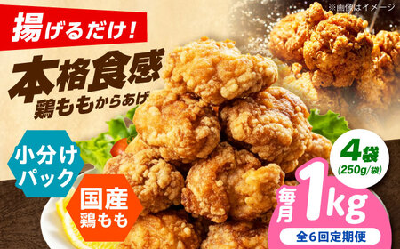 唐揚げ 【全6回定期便】揚げるだけ！もも唐 1kg [AOEU014] 唐揚げ