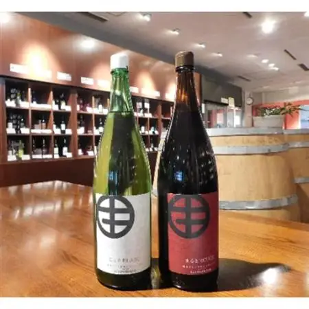 山梨名物一升瓶ワインセット【まるき葡萄酒のブラン・ルージュ(白・赤)】【配送不可地域：離島】【1214740】