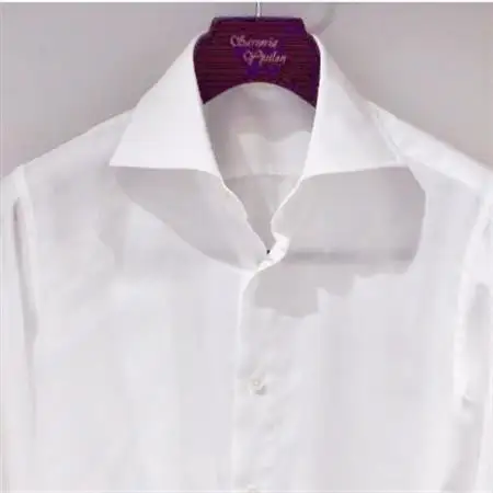 ハンドメイド　ドレスシャツ　 白　Lサイズ　cotton100% 140番双糸ツイル生地【1239539】