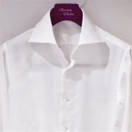 ハンドメイド　ドレスシャツ　 白　Mサイズ　cotton100% 140番双糸ツイル生地【配送不可地域：離島】【1239540】